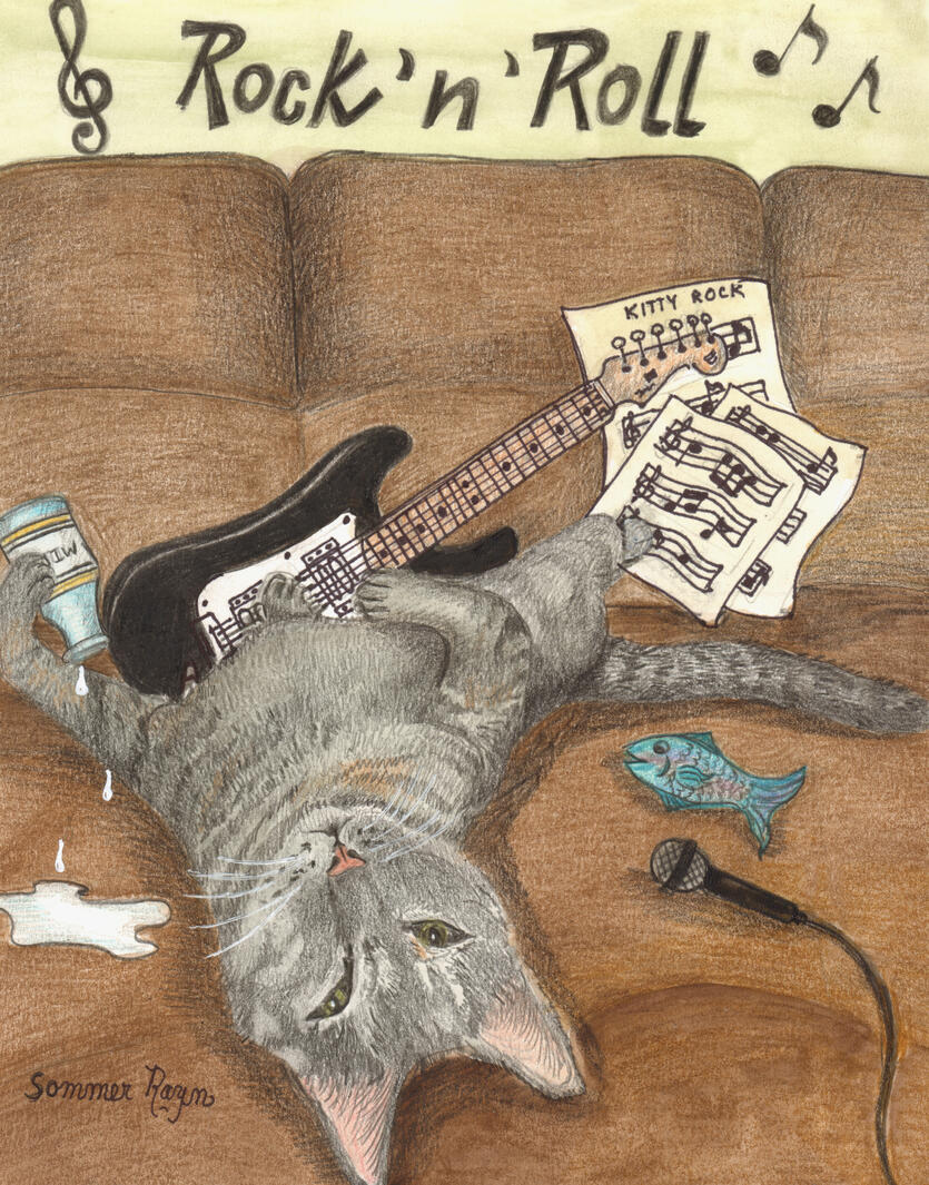 Rock n Roll Party Cat